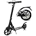 HLZ Trottinette Pliable Bars Scooter, Scooter Adulte, Scooter Roues, Kick Adulte réglable avec Grande Roue et Guidon Non électriques amortissante Kickwith Disque et Frein à Main, 150 kg de Charge