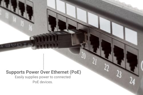Cable Ethernet Cat6 Blindado 15 ft Negro RJ45 miniatura 6