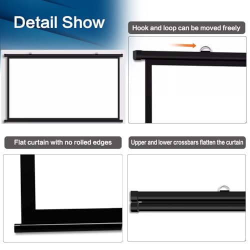 Pantalla Manual de Proyector 72" 16:9 LLJMA miniatura 6