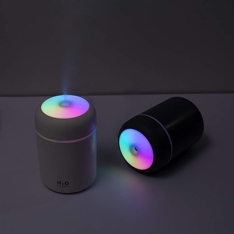 Color Changing Humidifier 300 mL - Mist & Light Aroma Diffuser for Rooms, Car, Office-Whisper Quiet & USB (GRAY) 3