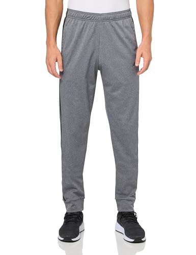 adidas 3-Stripes Tricot Full-Zip Pants Pantalón Deportivo, Gris Oscuro Moteado, L Alto para Hombre