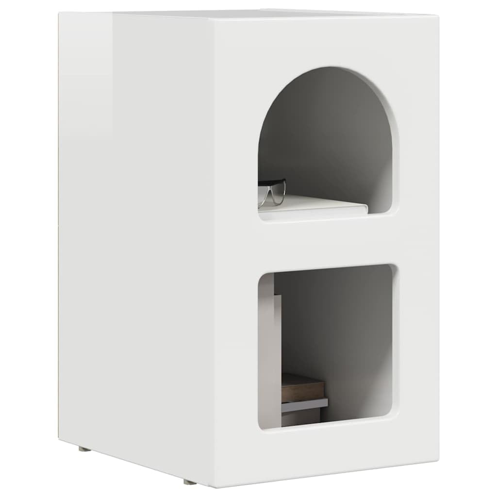 Mesita de noche blanca Juego de 2 piezas de madera con dimensiones 29,5 x 35 x 50 cm, mesita de noche moderna blanca para el dormitorio
