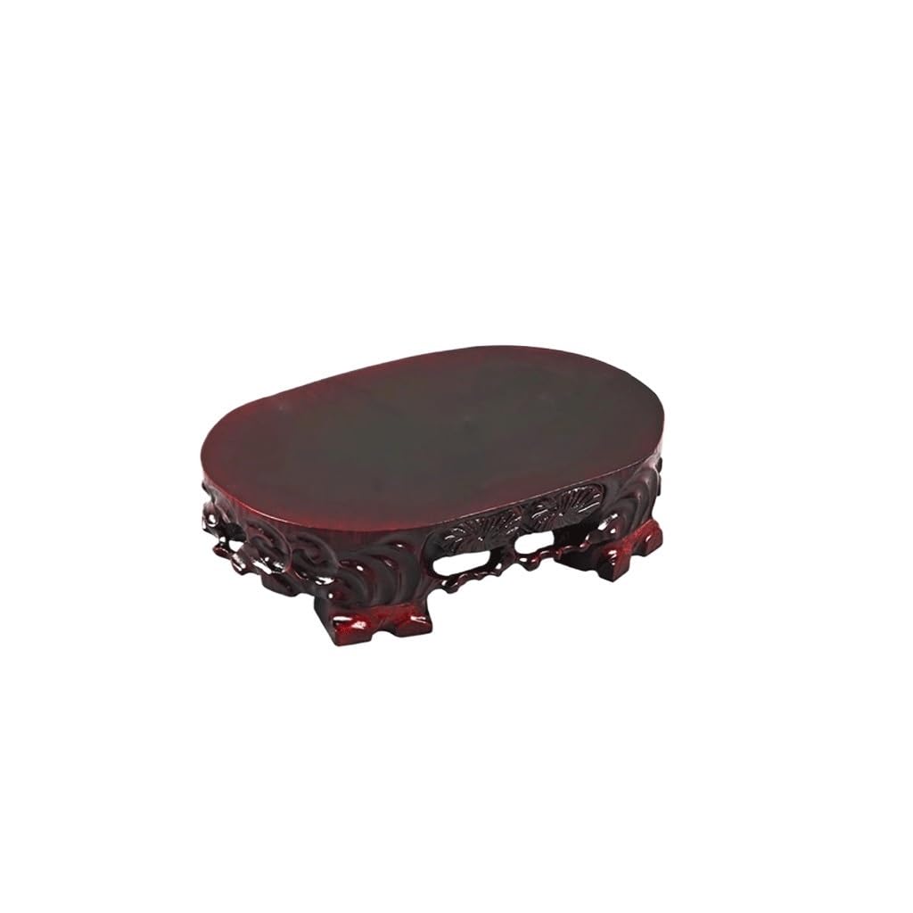 Socle en bois massif pour pot de fleur et vase présentoir stable bonsaï