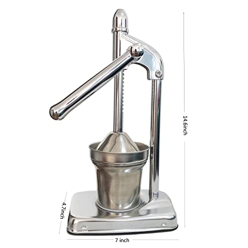 Citrus Juicer Hand Press Orange Juice Squeezer Manual Juicer Lemon Press Squeezer For Lime Pomegranate Grapefruits And Other Fruit Stainless Steel Silver #TOP5