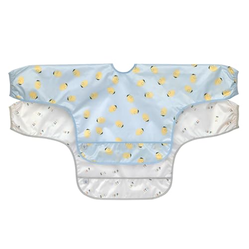 LÄSSIG Baby Langarmlätzchen Set (2 St.) zum Binden Auffangschutz/Long...