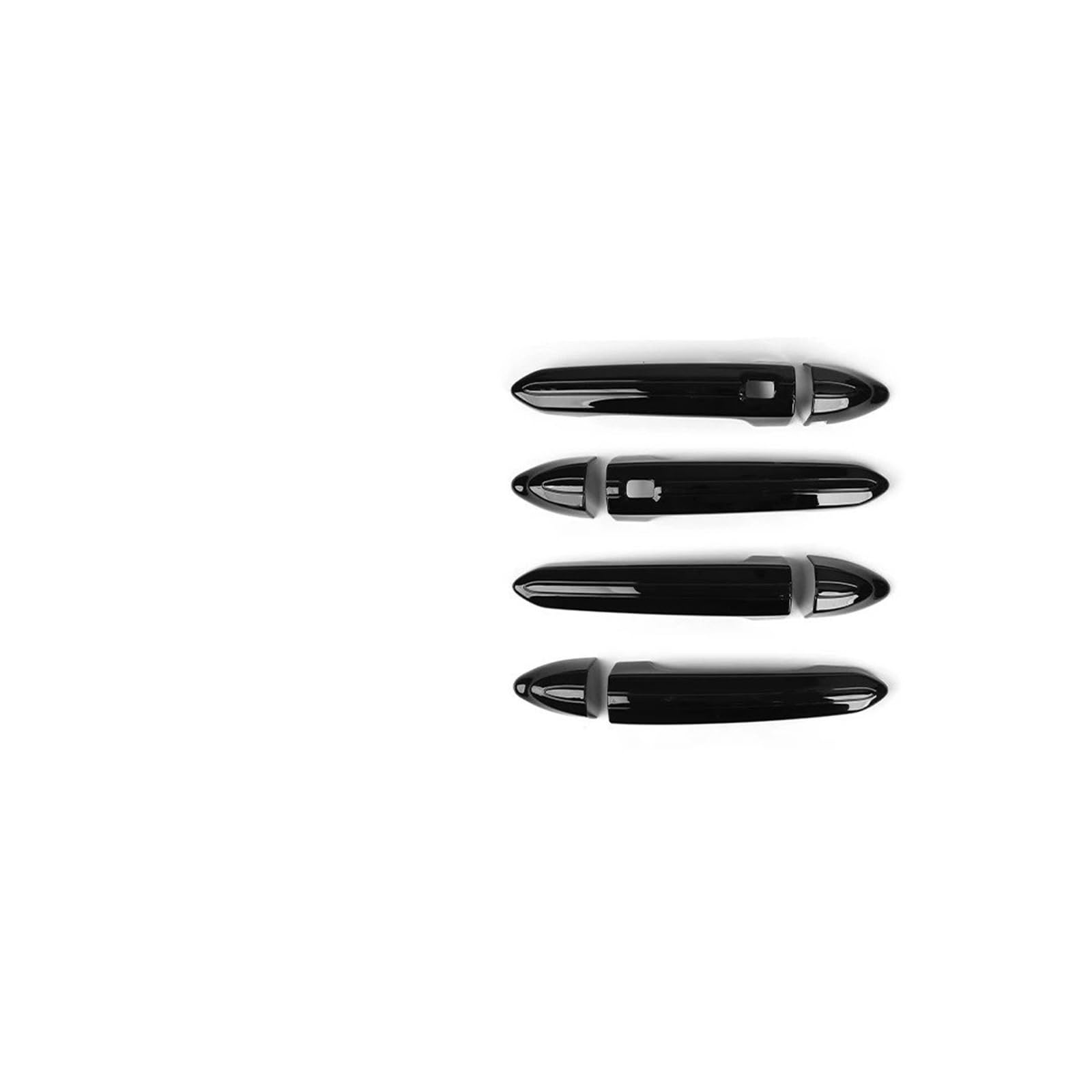 Hljnlvbn Black Door Handle For Genesis For G80 Dh 2015-2020 Lhd Abs Car External Door Handle Frame Bowl Cover Trim Exterior Accessories 8Pcs(Black)