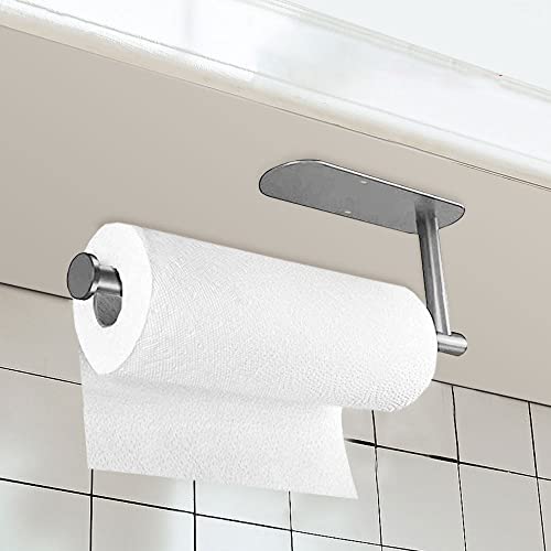 Soporte para toallas de papel de cocina adhesivo para organizar baños sin taladrar la pared 7