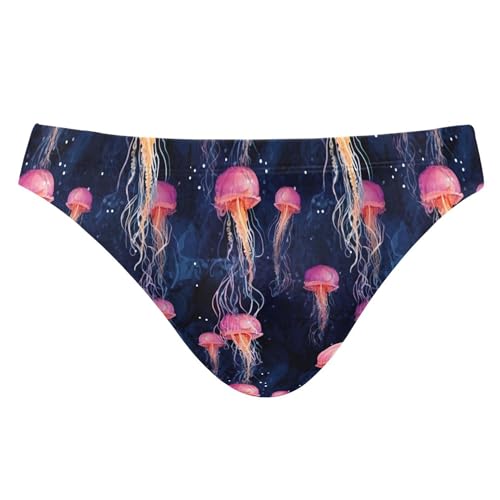 Pink Jellyfish Swim Briefs for Men Swimsuit Bikini Swimwear S A110413