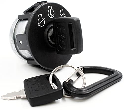 HD Switch Starter Ignition Key Switch Replaces Toro TimeCutter Models: Z5040, Z5060, Z4202, RZT420H, Z4200 w/ 2 Keys & Carabiner