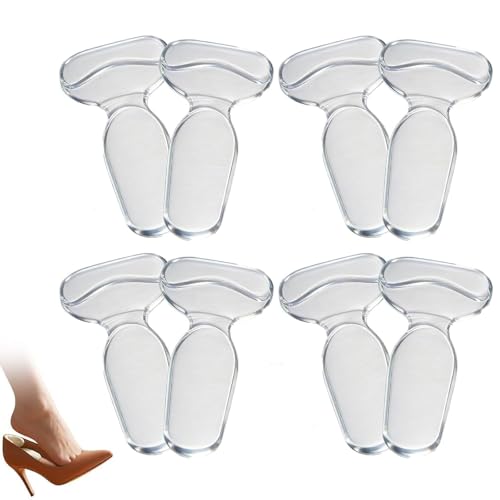 Image of Heel Pads for Shoes,Heel Grips Liner Cushions Inserts for Loose Shoes,Anti Slip Shoe Inserts for Too Big Shoes Women Men,Soft Heel Protectors Stop Heel Slip & Blisters. (Transparent*4pairs)