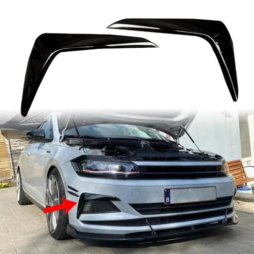 Parachoques delantero para VW Polo Mk6 Virtus 2018 2019 rejilla alerón faldón lateral 2