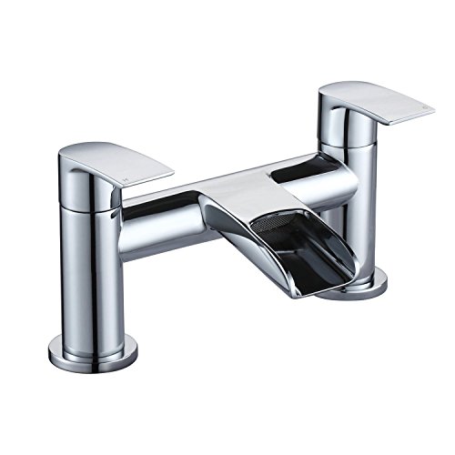 [Waterfall Bath Tap] Hapilife Modern Bathroom Tub Monobloc Bath Filler Mixer Chrome Double Lever