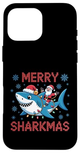 Merry Sharkmas T^V[N ʔ zf[ NX}X AO[Z[^[ X}zP[X iPhone 16 Pro Max p