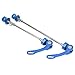 equlup 2Pcs Bicycle Wheel Hub Skewers, Quick Release Lever Front 135mm/Rear 170mm, Lightweight Aluminum Alloy Bike Skewers for Mountain Road Bikes (Blue)