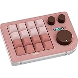 KB16 マクロメカニカルキーボードアルミニウム製/片手キーボード/RGB VIA ホットスワップ プログラム機能対応可能/16キー/Ps Pr LrC Blenderなどのソフトに利用可能 (ピンク)