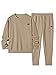 JMIERR Knit Jacquard Track Suits for Men Set 2 Piece Comfiest Airport Outfits Long Sleeve Sweatshirts & Running Joggers Sweatpants, Fall Tracksuit Sweatsuits Matching Lounge Sets, M, Khaki