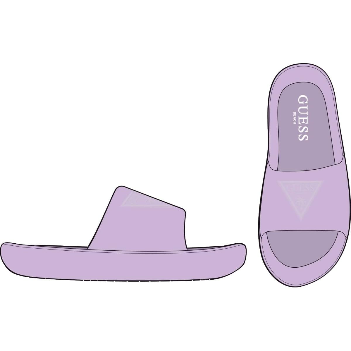 Guess Women's Violet Rubber Sandals For