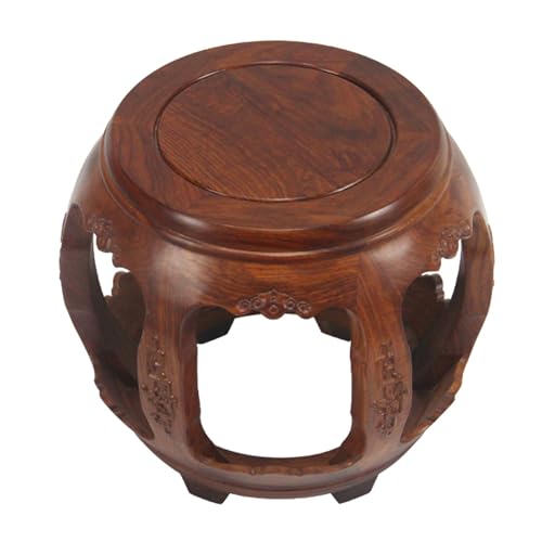 Sgabello rotondo rustico da giardino, tavolino da patio e supporto per piante, sgabello classico per la decorazione della casa