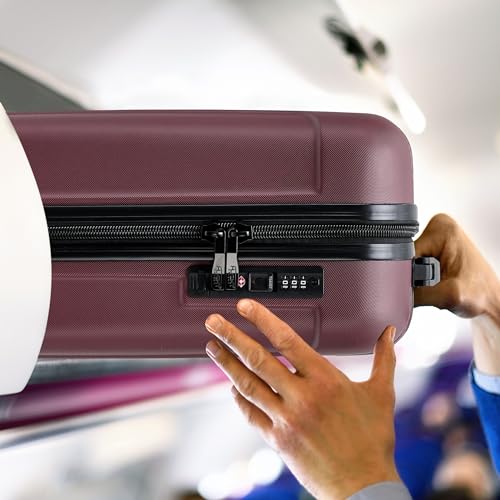 Valise rigide Flight Knight à 8 roues pivotantes et serrure TSA - 5
