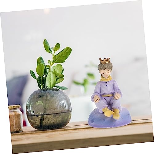 Amosfun Enfeites Príncipe Colecionável Estatueta Estátua Do Príncipe Decoração De Aquário Figura De