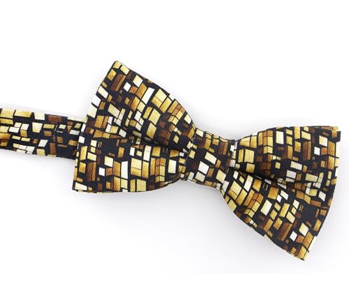 Image of Colorful Fun Pattern Pre-Tied Bow Tie Mens Floral Space Adjustable Bowtie