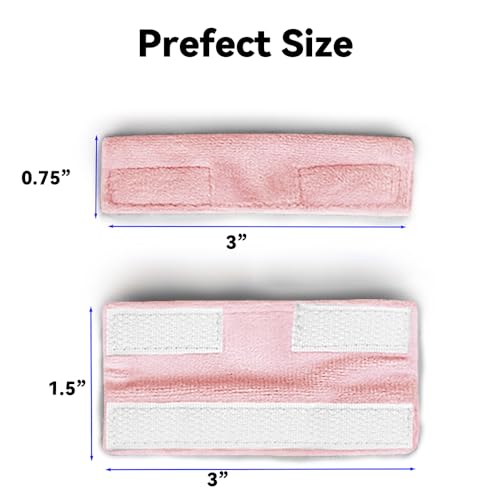 Image of 4 Pack Wuronsa Nasal Cannula Cushions, Soft Nasal Oxygen Covers, Soft Cannula Ear Protector for Oxygen Users, Prevent Indentations Irritated Cheek Skin, Prevent Ear Soreness (Light Pink)