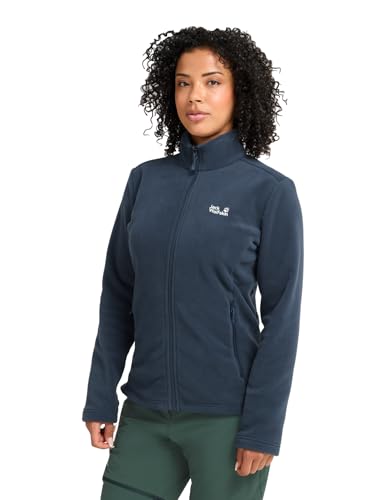 Jack Wolfskin Damen Fleecejacke mit Reißverschluss Taunus 200 Full Zip warm 3 in 1 System kombinierbar mit Außenjacke für Frauen Outdoor und Alltag