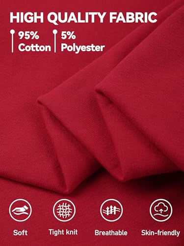 Semois 5 Pack Boys Long Sleeve Shirts Boys' Cotton Crew Neck Basic Tees Soft Kids' Long Sleeve T-Shirts Top2