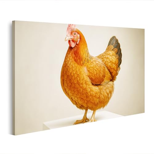 islandburner Tableau sur toile - Poule vivante pour les amoureux des animaux - Édition F1