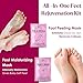 Foot Mask Spa Kit (Pack of 8) -2x Foot Peeling Mask + 6x Hydrating Foot Masks With Fuzzy Socks for Dry, Cracked Heels & Calluses- Exfoliating & Moisturizing Booties for Baby Soft Feet - Foot Spa Gifts