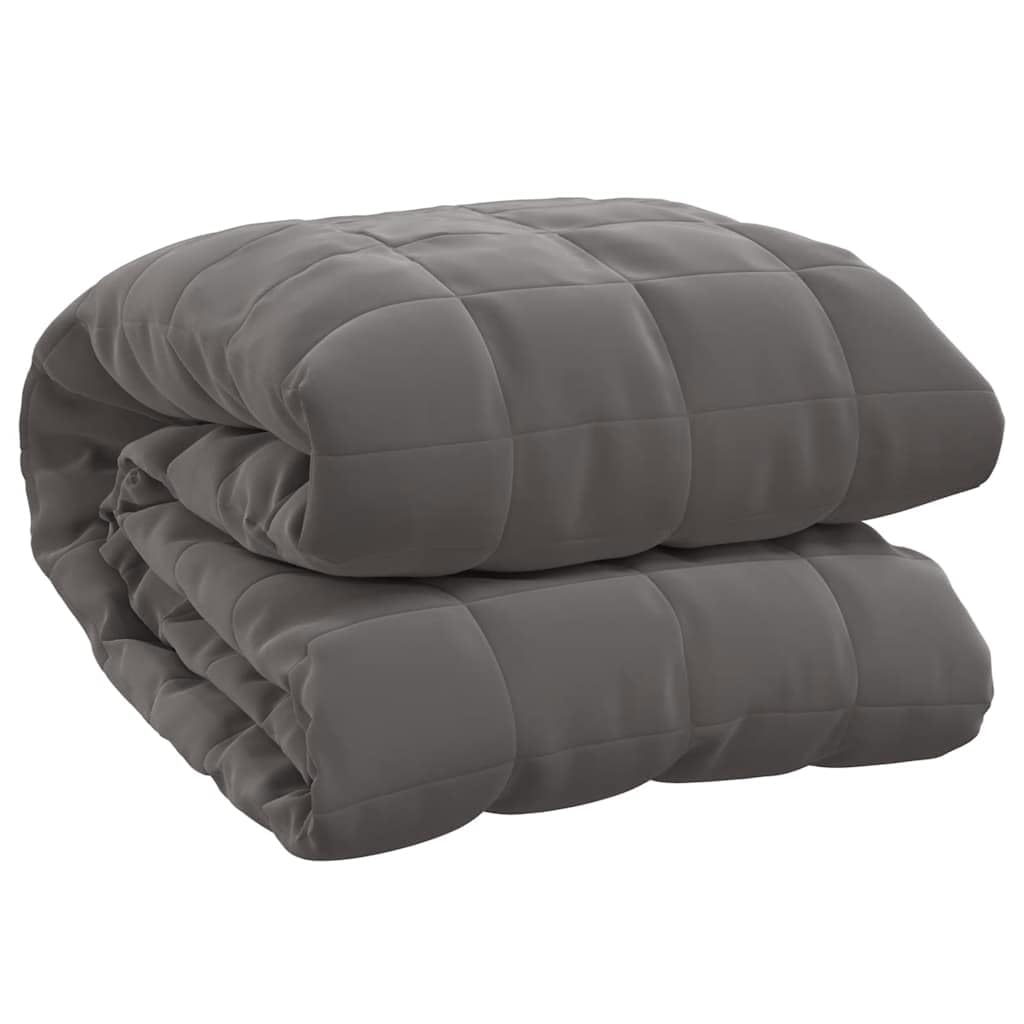 Vidaxl (, 200 X 225 Cm/9 Kg) Weighted Blanket Bedding Anxiety Blanket Bedroom Quilt Blanket Fabric Grey