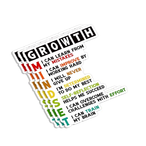 (3pcs) Growth Mindset Meaning Sticker Funny Motivational Sayings Inspirational Quotes