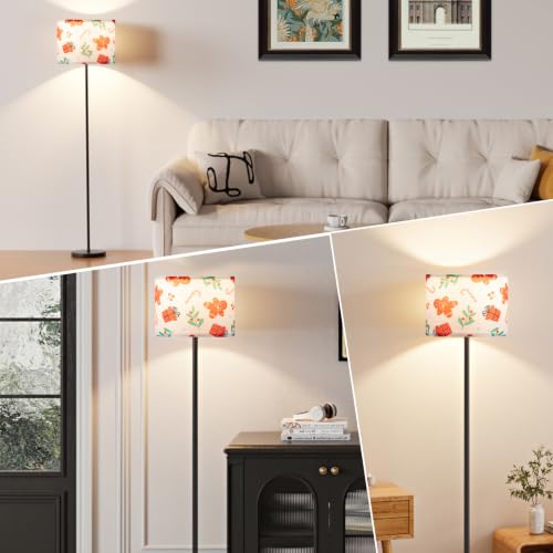 Image of Ambimall 60'' Modern Floor Lamp with Shade, Tall Lamps for Living Room, Bedroom, Office, Dining Room, Christmas Decoration Lampshade(Without Bulb)
