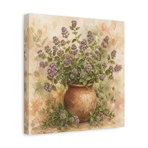 Tableau marjolaine en toile de 30x30 cm pour décoration de cuisine