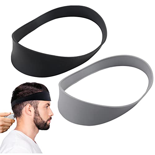 2Pcs Neckline Shaving Template Hair Trimming Guide, Ergonomic Washable Neckline Shaving Template For Diy Home Hair Trimming And Cutting(Black+Grey) #TOP24