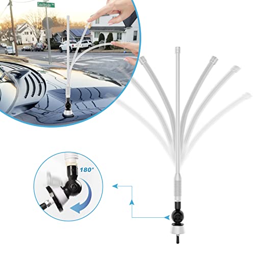 Image of Universal Boat Radio Antenna - Flexible Mast for AM /FM, Yacht, Pontoon, Golf Cart, ATV, UTV, RV, Excavator, Tractor & Car Stereo