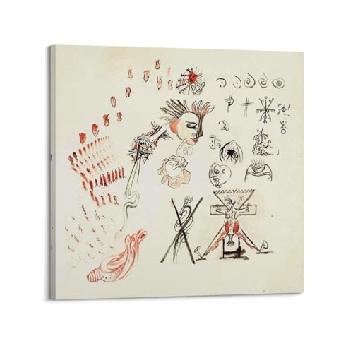 Jackson Pollock Number 4 impression sur toile déco murale salon 50 x 50 cm