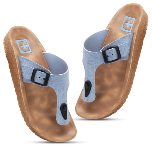 Image of DOCTOR HEALTH SUPER SOFT Women's Orthopedic Toe Ring Sandals | Adjustable Buckle Comfort Slippers | Soft Cushioned Footbed | Lightweight Anti-Skid Casual Flip Flops for Everyday Wear