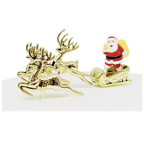 Anniversary House 3pcs On Dasher On Dancer Sleigh Scene Cake Decorating Kit Christmas Cake Decorations Christmas Cake Toppers Yule Log Decorations Traditional Non-Edible Decorations BX314 UK