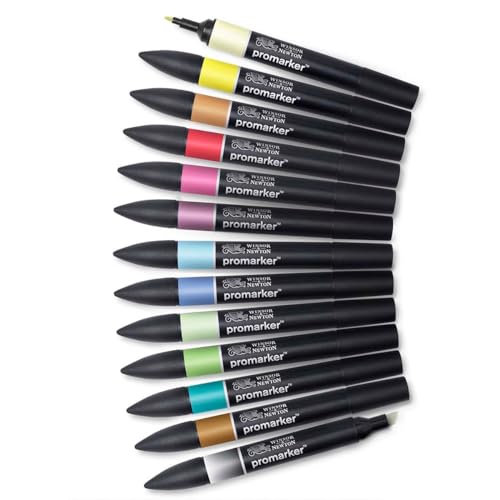 Letraset PMT2 Set de 12 Marqueurs + 1 Blender Couleurs Assortis