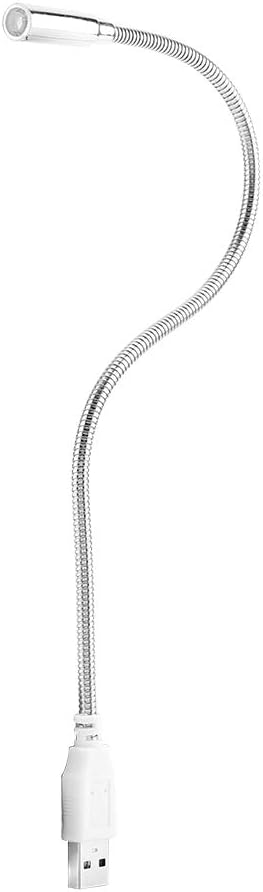 Keenso Flexible Mini LED USB Night Lamp - Ultra Bright White Light for Computer - Convenient for Notebook PC Users. 45G