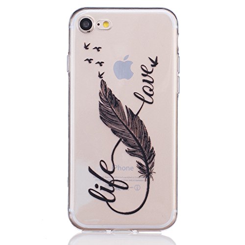 Urberry 4.7 INCH Iphone 7 Case, Fur Design Soft Silicon Flexible Case Cover for Iphone 7 with a Screen Protector