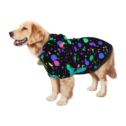 Suéter con capucha para perro Glow in Dark Neon miniatura 4