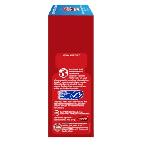 MegaRed 353mg Omega-3 Krill Oil Joint Care Supplement with EPA/DHA Fatty Acids, Antioxidants, Hyaluronic Acid, No Fishy Burp Aftertaste as with Fish Oil, 60 Count Softgels (2 Pack) - Thumbnail 4