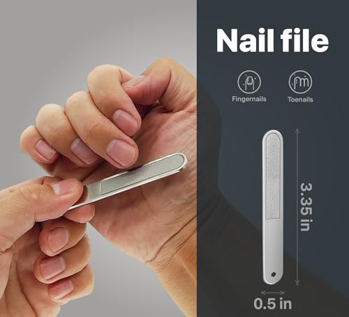 Konovo Conjunto de manicure, conjunto profissional de cortador de unhas, kit de manicure de aço inox