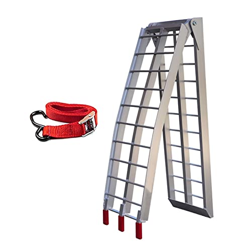 Rampa de carga de aluminio plegable con correas