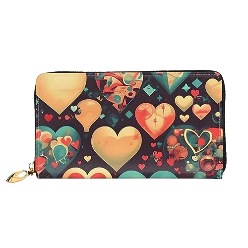 Portefeuille femme long avec fentes pour cartes de crédit et zip durable