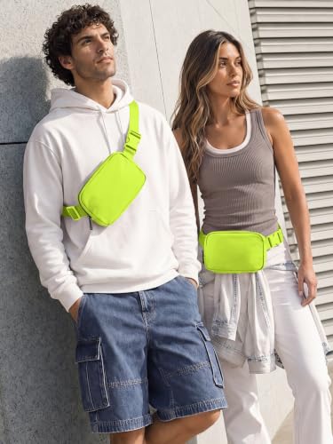 Image of ODODOS Unisex Mini Belt Bag with Adjustable Strap Small Fanny Pack for Workout Running Traveling Hiking, Neon
