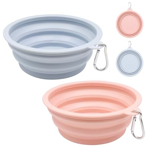 VEGCOO Collapsible Silicone Dog Bowl Set Cover