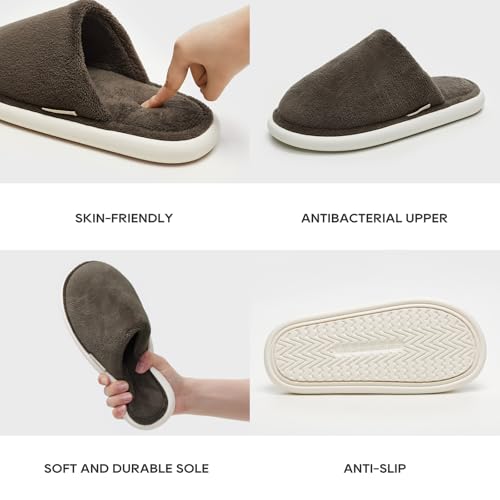 utune Slippers for Women House Slippers Winter Fuzzy Slippers Indoor Cozy Slippers Slip On Slippers for Men3